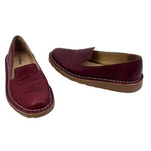 LL Bean Loafers Womens Shoes Sz 6 Burgundy Preppy Coastal Academia Chunky Norm